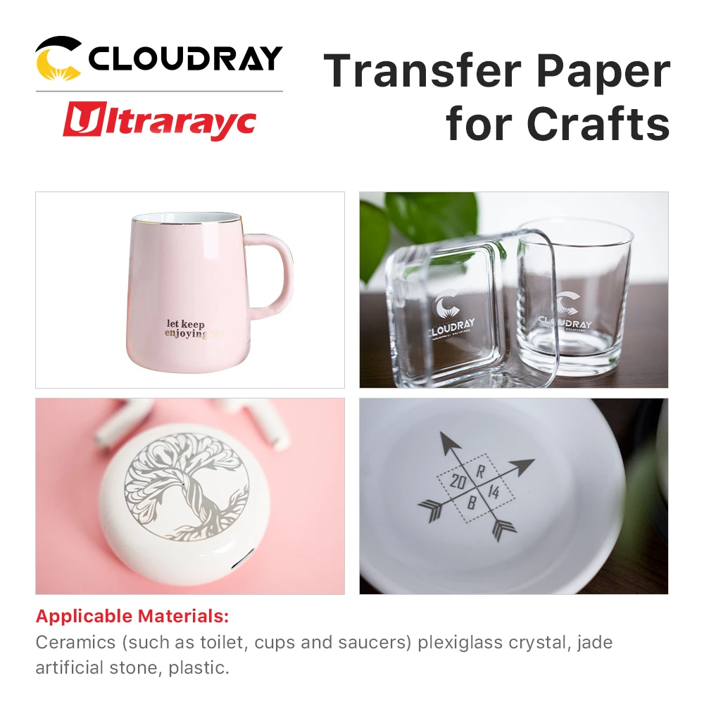 Papel de transferencia de Color para máquina de marcado láser UV de fibra Co2, 5/10 piezas, para tazas de cerámica, artefactos de plexiglás no