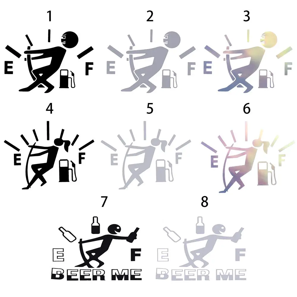 Reflective Car Sticker Full Hella Flush Exterior Accessories Funny Car Sticker Pull Fuel Tank Cover Pointer 1 Pcs