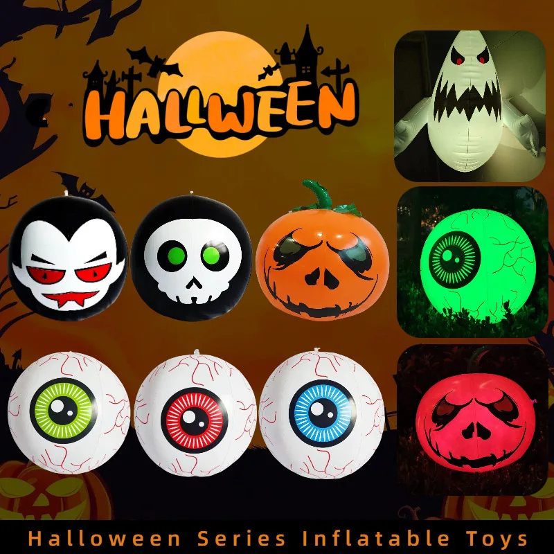 نفخ هالوين مرعبة العين مضيئة حديقة الطرف الديكور البلاستيكية معلقة هالوين حزب بار مسكون ديكورات منزلية