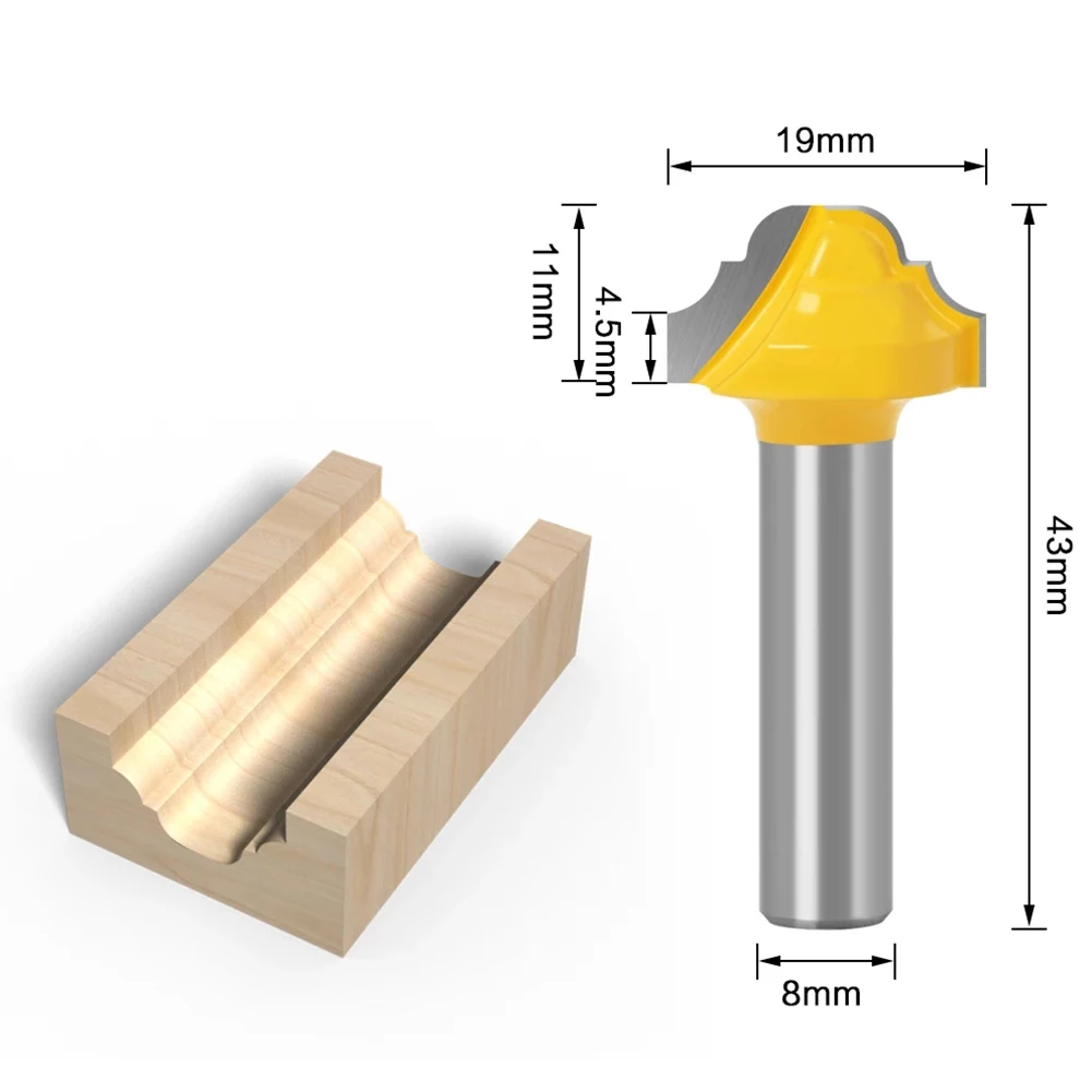 8mm Shank Router Bit Woodworking Engraving Milling Cutter For Wood Hand Making Tools Accessories MDF Plywood Particle Board