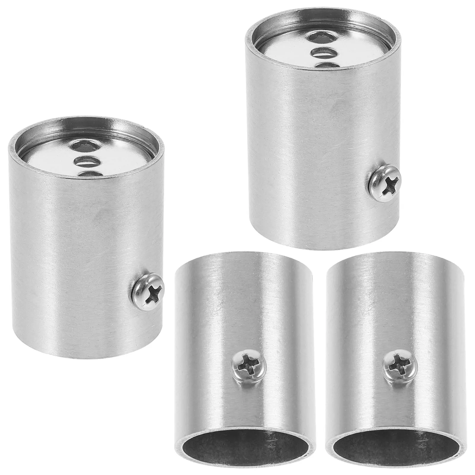 

4 Pcs Holder Stainless Steel Wardrobe Accessories Heavy Duty Closet Rod Bracket