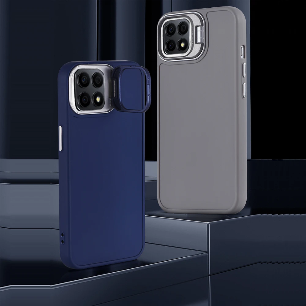 

X8A X6A X7 Camera Ring Holer Stand Slim Soft TPU Case Cover For Honor X8B X9A X7B X9B 90 Lite Hidden Bracket KickStand Coque