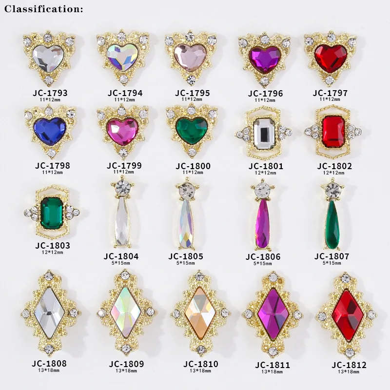 10 шт., подвески для дизайна ногтей