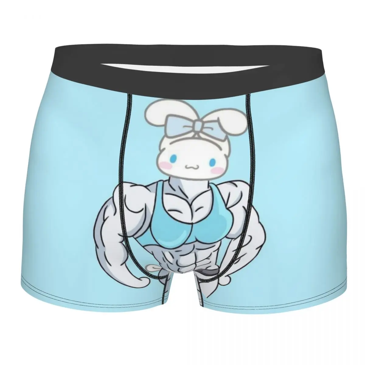 Custom Male Fashion Cinnamoroll Muscle Underwear Boxer Briefs Breathable Shorts Panties Underpants