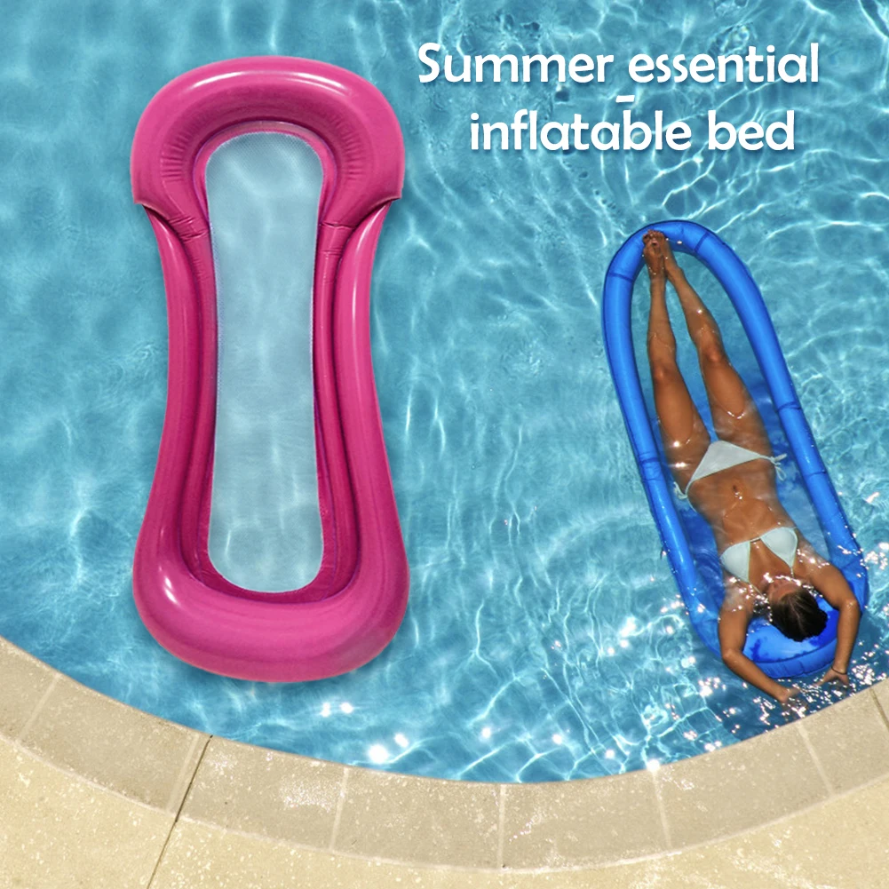 Colchón inflable de carga, hamaca flotante de agua, accesorios de piscina enrollables plegables, silla de cama flotante para piscina