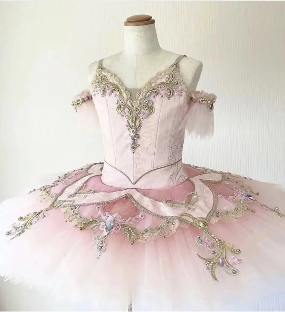 Pink children's professional ballet dress new TUTU dress Little Swan dance dress stage costumePink children's professional balle