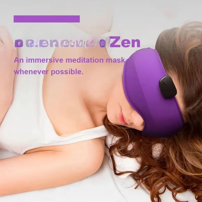 Wireless 5.0 Bluetooth Sleeping Mask Washable Bluetooth 3D Sleeping Headset Headset Eye Health Products - Blue Eye Mask