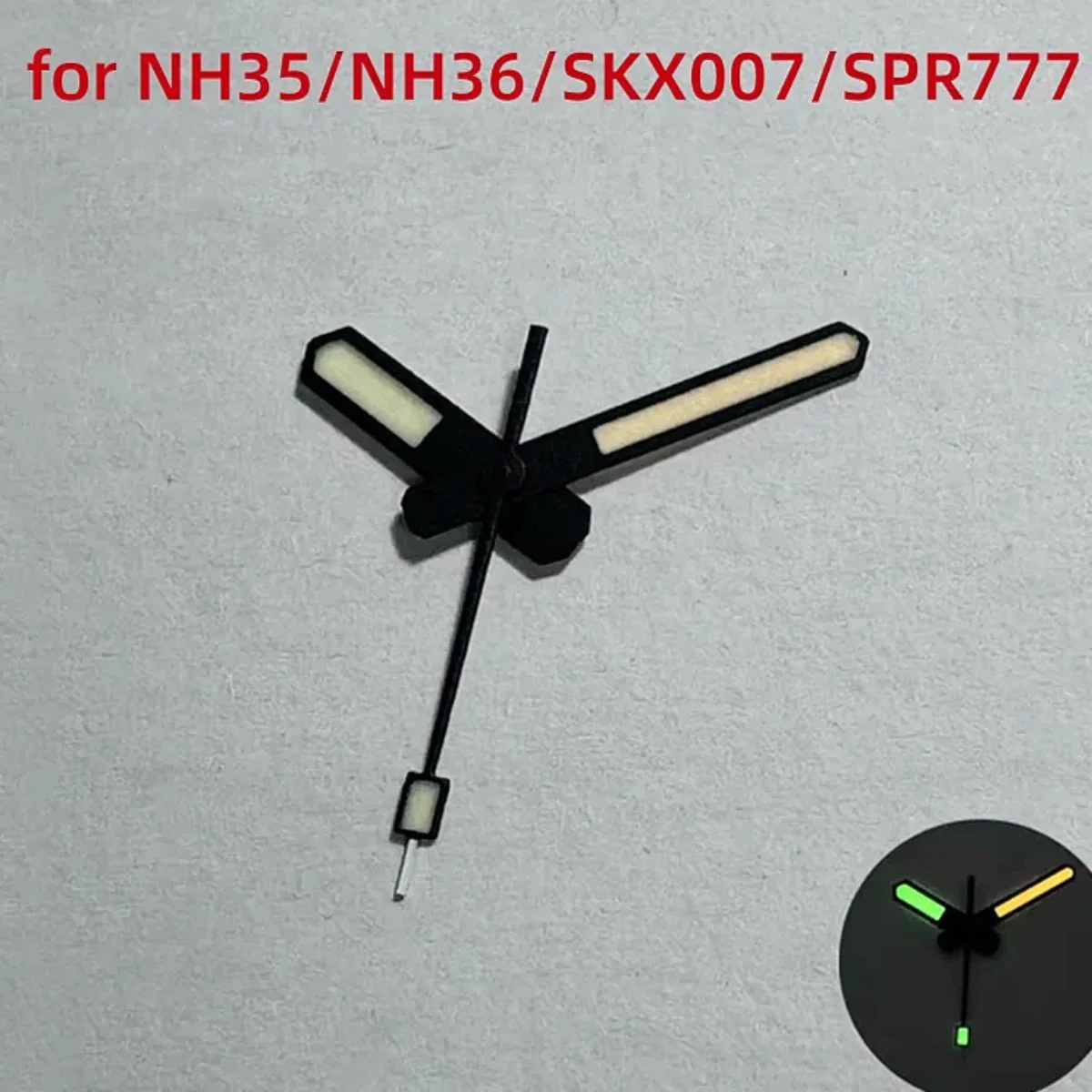 

62MAS Watch Hands for NH35 NH36 Movement SKX007/SPR777/NH35A/NH36A Automatic Watch Luminous Matte Black Watches Parts