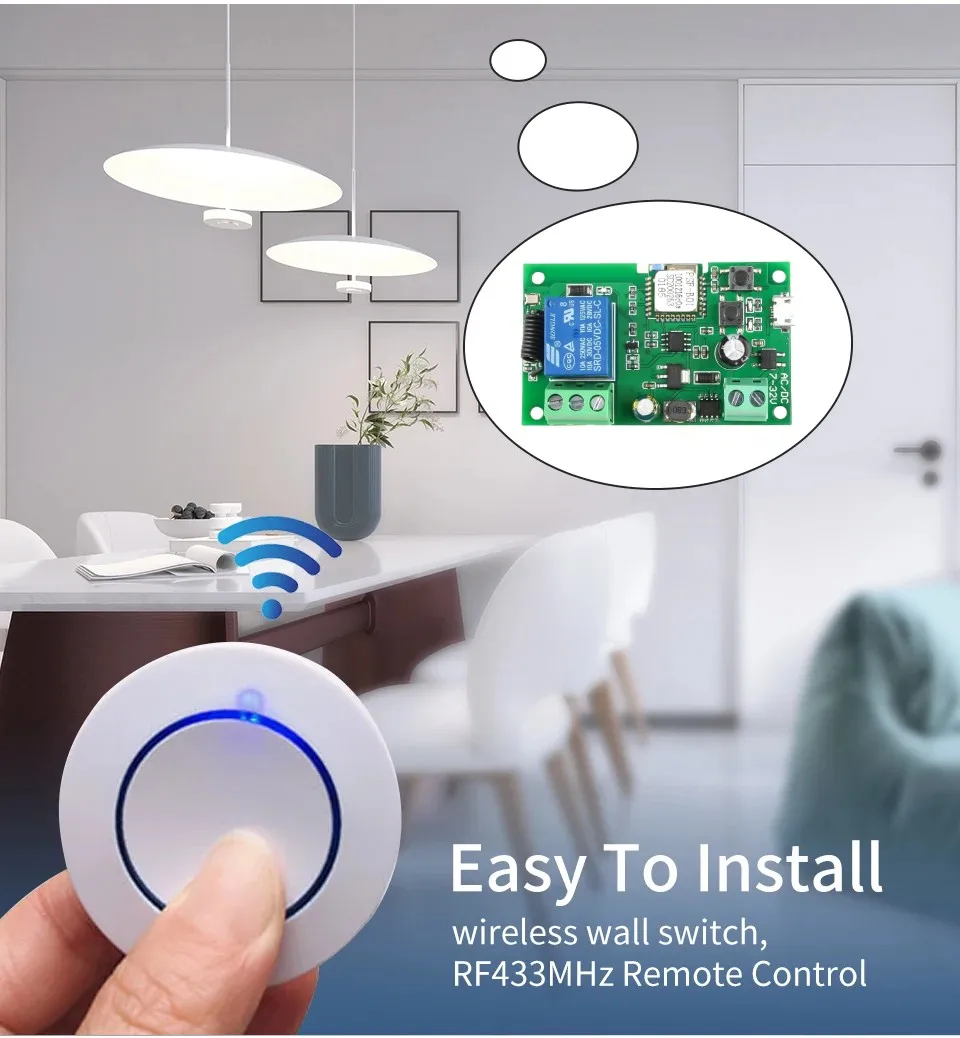 USB DC 5V /7-32V eWeLink Smart WiFi Switch modulo relè universale 1CH interruttore Wireless Timer telecomando del telefono per Google Home