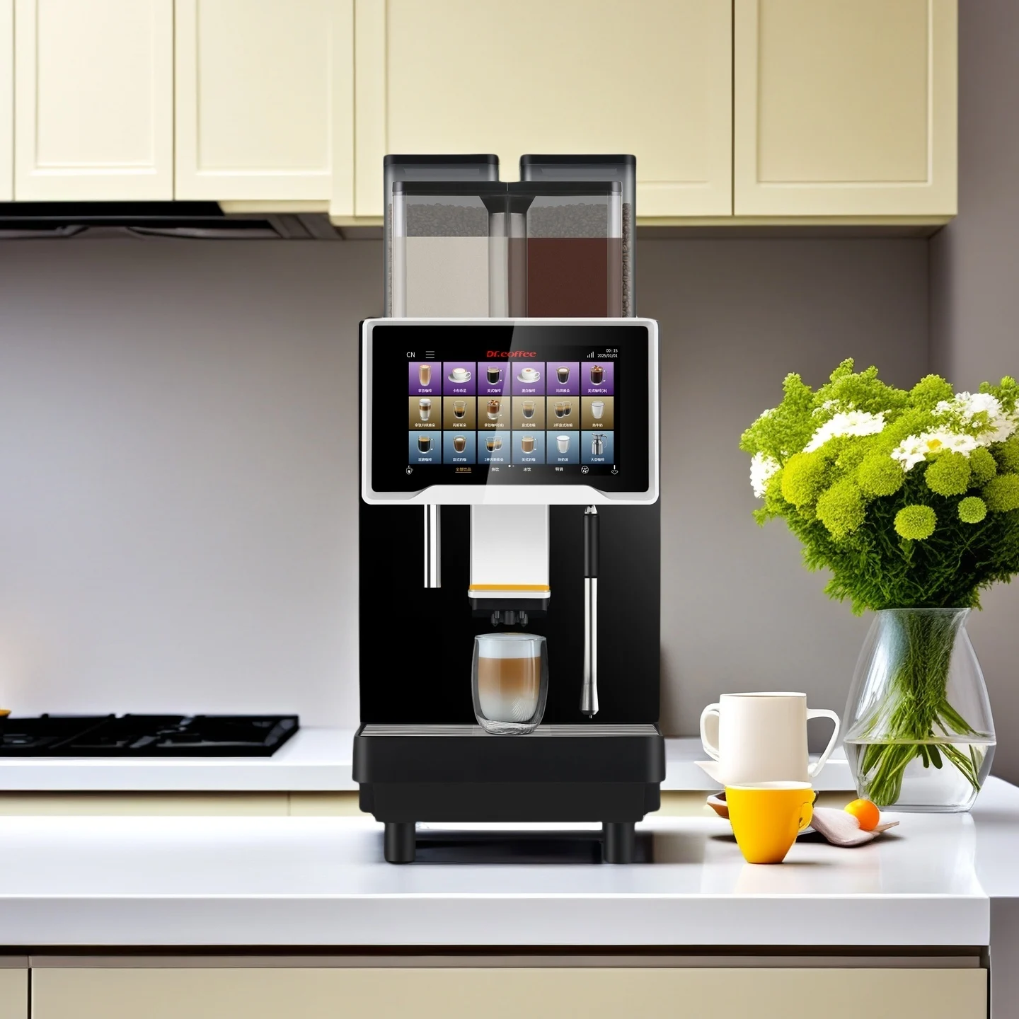 Dr. Coffee F30PLUS-T Cafe Shop Automatic Espresso Coffee Machine Professional Coffee With Grinder For Business