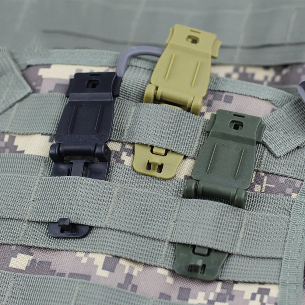 

20Pcs Backpack Fixing Clip Strong Durable Buckle Outdoor Multi-Function Webbing Connector for Luggage Hiking Bags Black