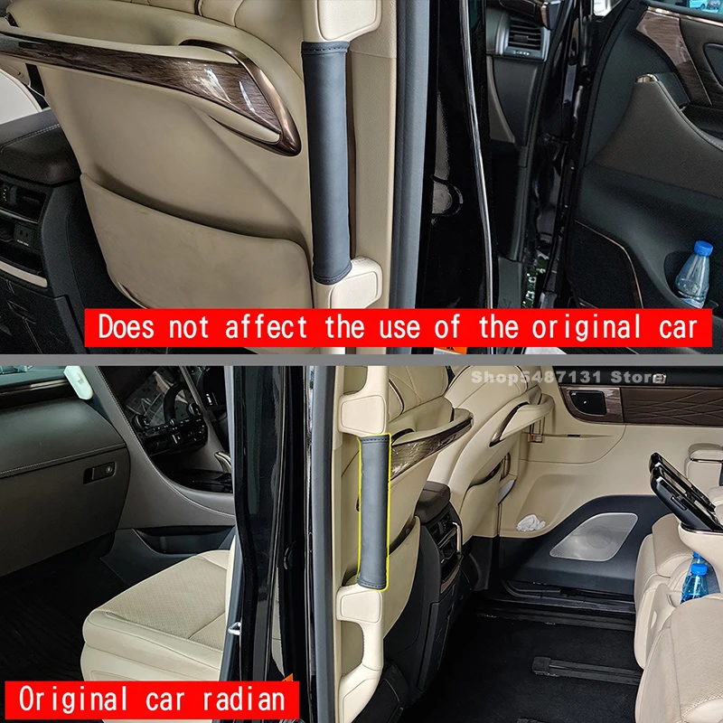 مسند ذراع الباب الأوسط وسادة حماية مسند الذراع الباب الداخلي غطاء مقبض الكسوة ل ألفارد VELLFIRE 40 الملحقات الداخلية 2023-2025