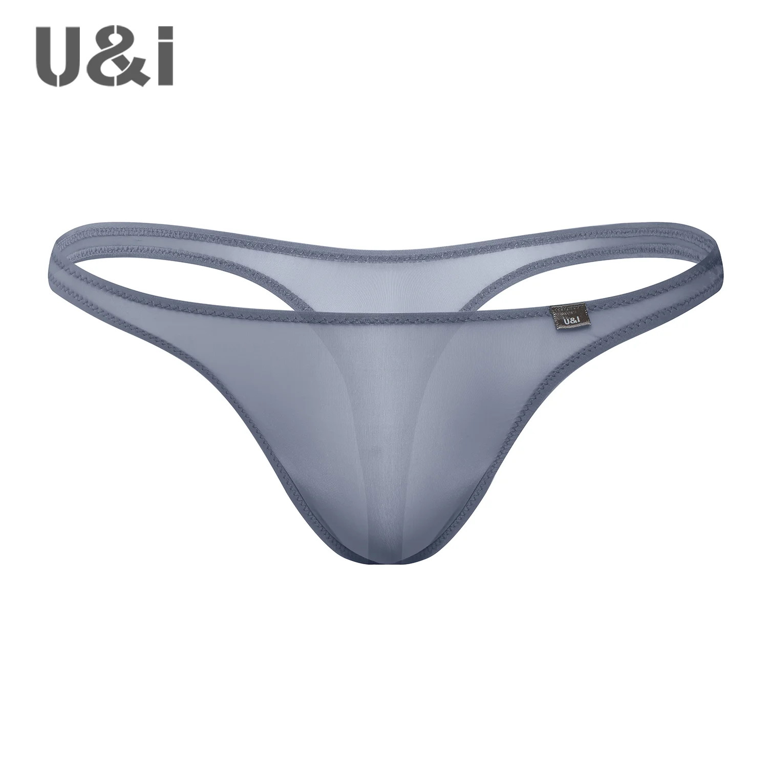 U＆I Sexy Thong Men's Ultra-thin 50g Transparent High Elasticity Breathable Nylon One-piece Upward T-Back Briefs
