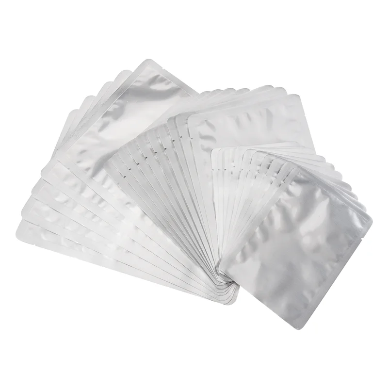 ABWR-25 pièces 3 tailles sacs en aluminium Mylar, sacs plats thermoscellants en feuille sacs de rangement pochette pour aliments café grains de thé
