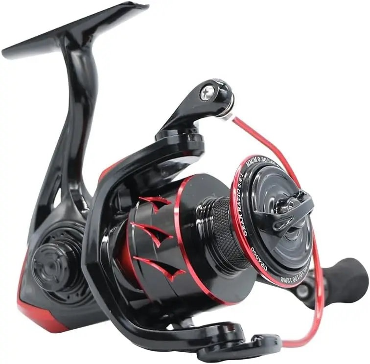 CR Spinning Reel 2000 5000 5.2 1 High Speed Anti Reverse 17.6 Lbs CNC Aluminum Affordable for Freshwater Saltwater Use