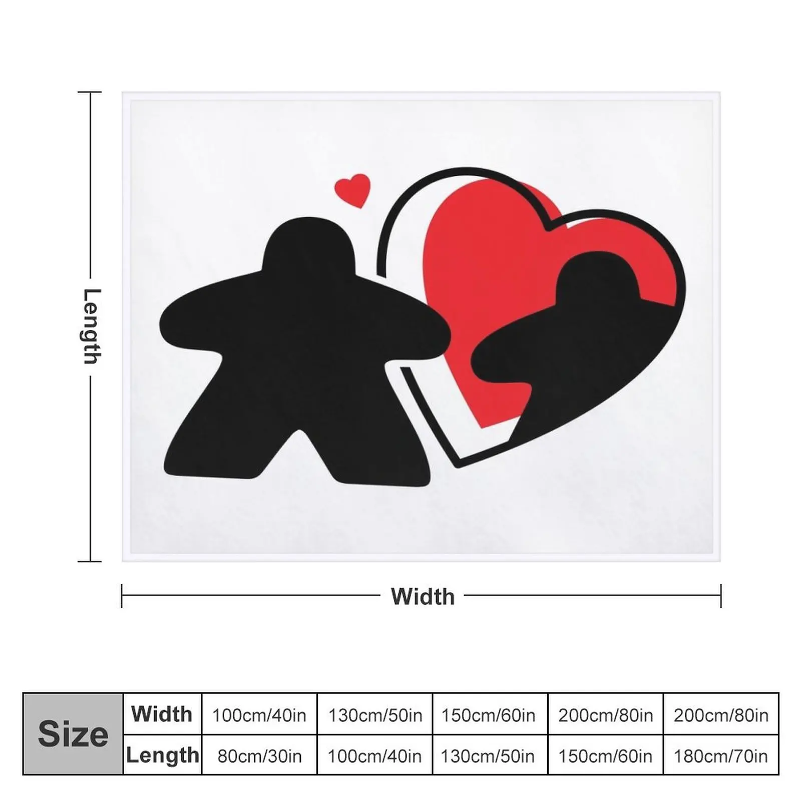 Meeple Couple in Love - Perfect for the Board Game Couple Throw Blanket Summer Bed Fashionable Blankets