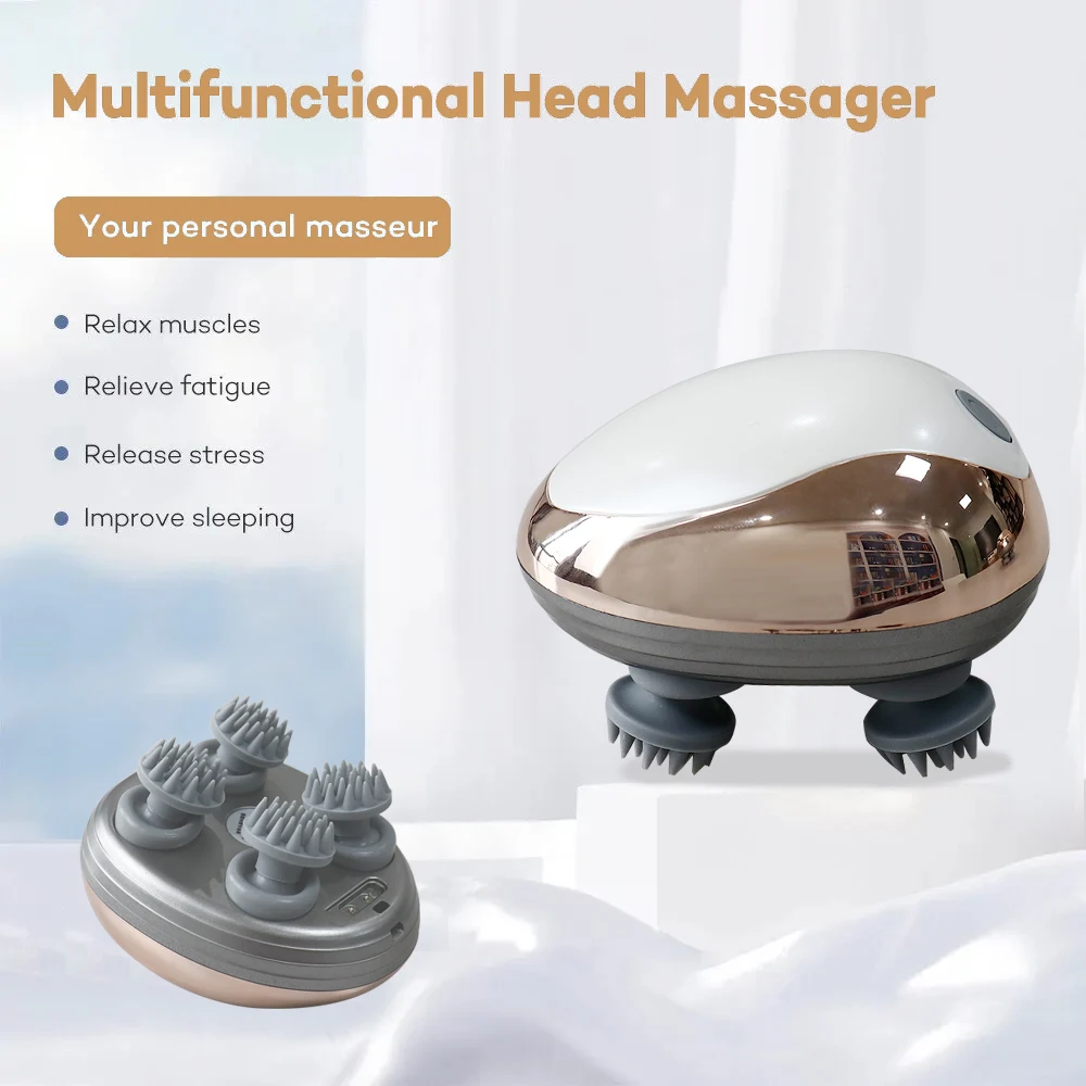

Electric Head Spa Machine Mini Scalp Massager Rechargeable Portable Head Scalp Shoulder Kneading Vibration Massage Relax Device