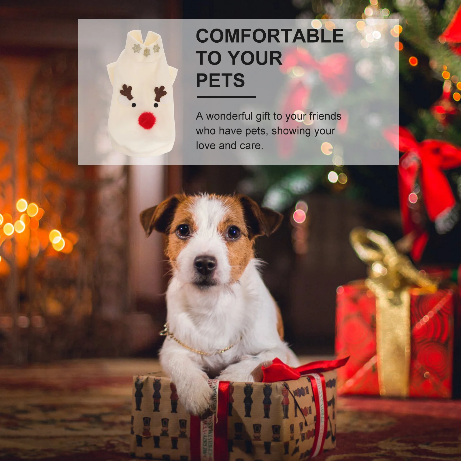 

Dog Apparel Costume Christmas Costumes Elk Pattern Clothing Sweaters Pet Clothes