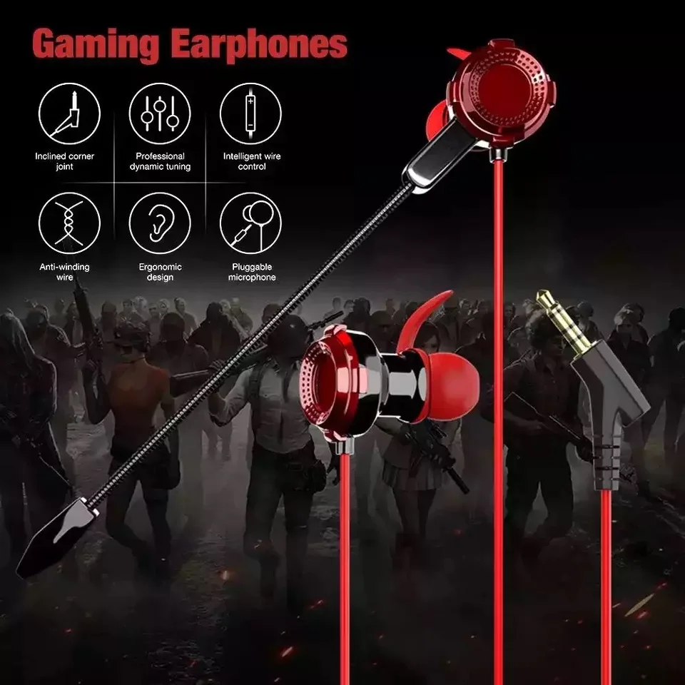 Gaming Earphone Headphones With Cable and Microphone Ear Buds Sale Handfree Music Headset for Phone Wholesale Earbuds Hifi Cheap