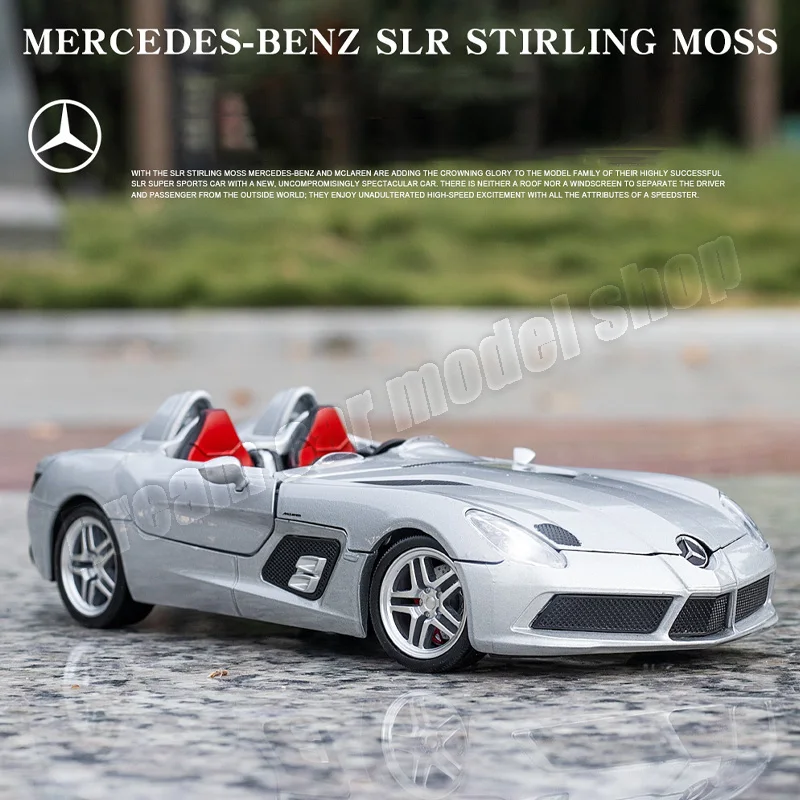 1:24 1:32 Mercedes SLR McLaren Alloy Car Model Children\'s Toys Living Room Decoration Collection Diecast Model Car Holiday Gift