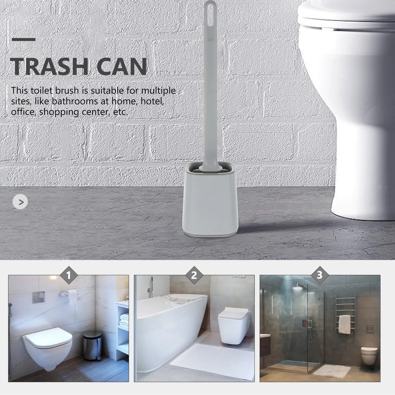 

1Pcs Highquality Practical Toilet Brush Kit No Drip Stagnation Easy Clean Bathroom Supplies Toilet Brush Bathroom Cleaning Kit