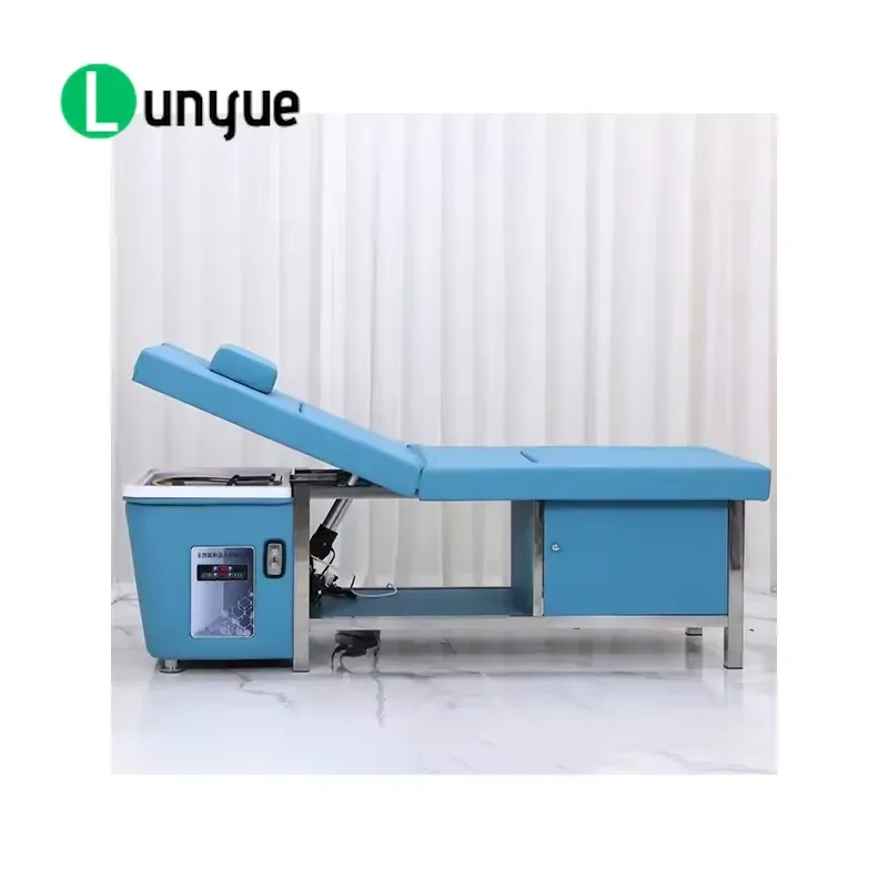 Luxury Electric Lift Shampoo Bed Water Circulation Head Treatment Foot Bath Massage Furniture for Beauty Spa