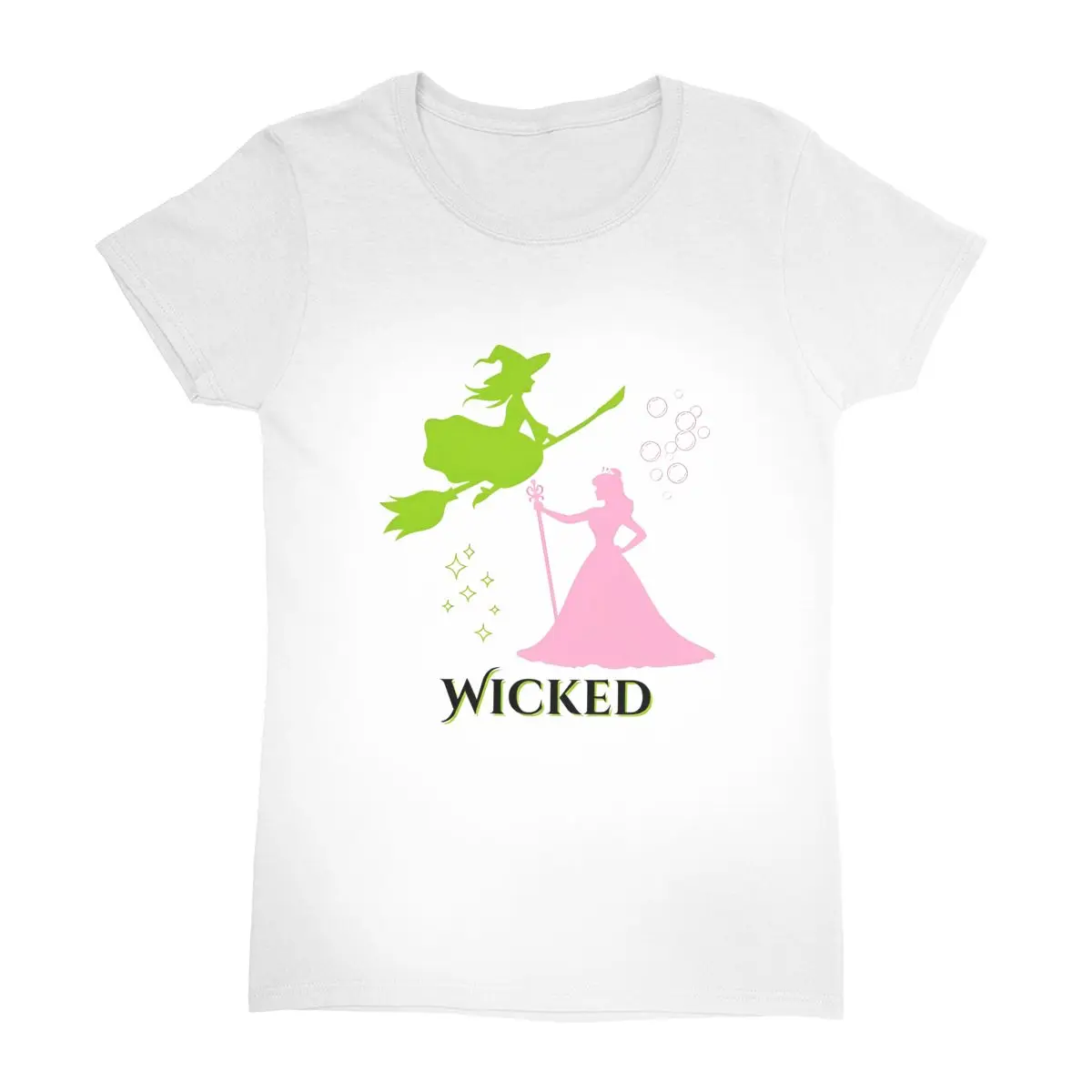 Women's T Shirt Wicked Cotton T Shirts Trending Green Witch Beach T Shirt Short Sleeve Y2K Retro Custom DIY Cotton Clothing Gift