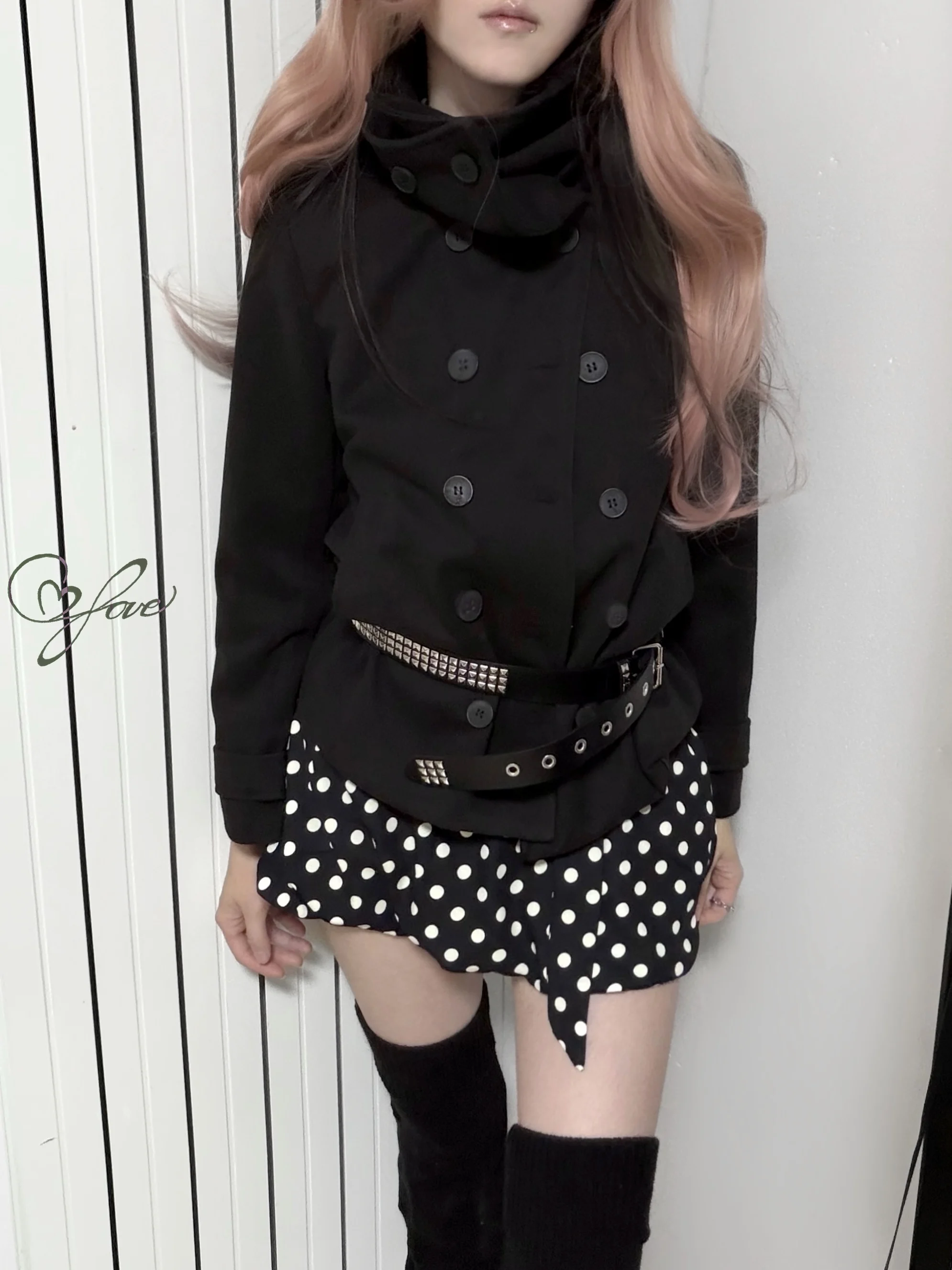 

Женская куртка Casper1970 в стиле ретро, универсальная, с пуговицами, высоким воротником, прямого кроя, с длинными рукавами, повседневная, однотонная