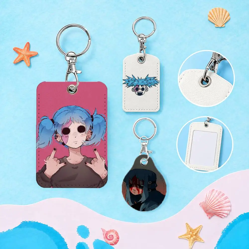FOR Sally Face Fisher For AirTag Case Card Sleeve Holder ID Credit Bank Access Keychain For Air Tag Shell