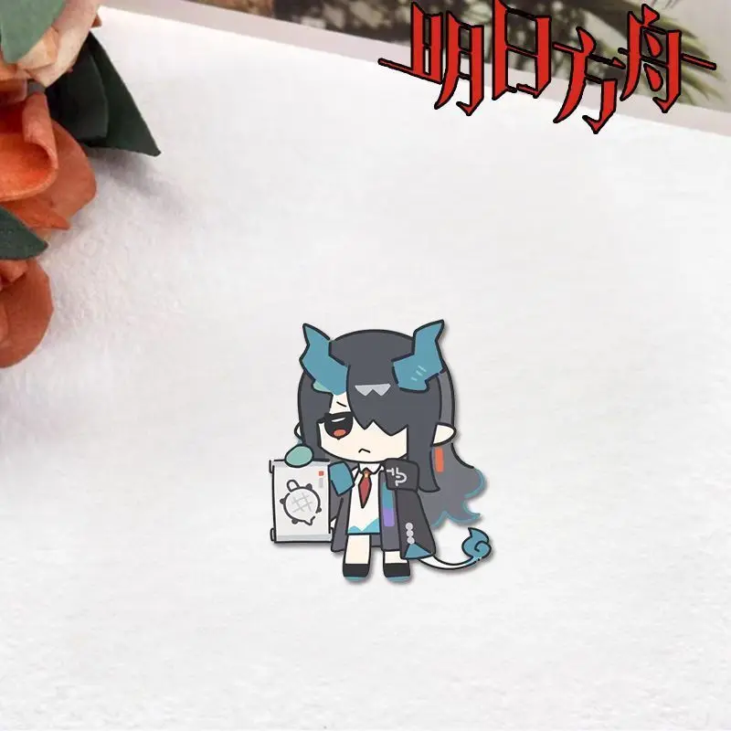 12PCS Ebenholz Hoolheyak Lin Badges Pins Anime Arknights Brooch Cosplay Brooches School Bag Pendant Clothes Accessorie Gift