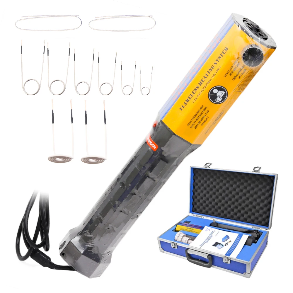 

1000W Magnetic Induction Heater Kit 110V 220V Automotive Flameless Heat Induction Heating Machine 8/10 Coils Car Repair Tool