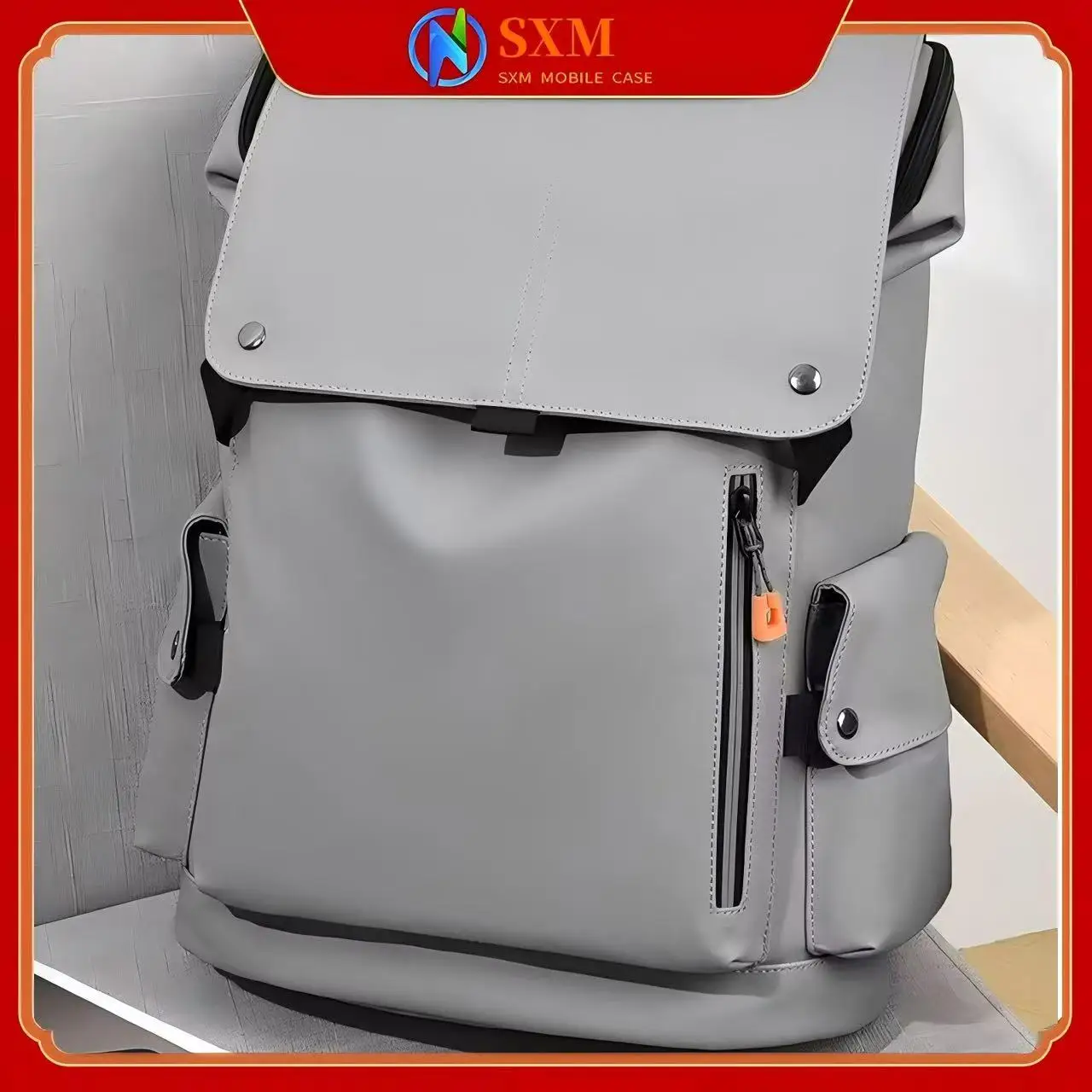 

High quality clamshell backpack simple large capacity business computer bag trendy portable commuter business trip backpack