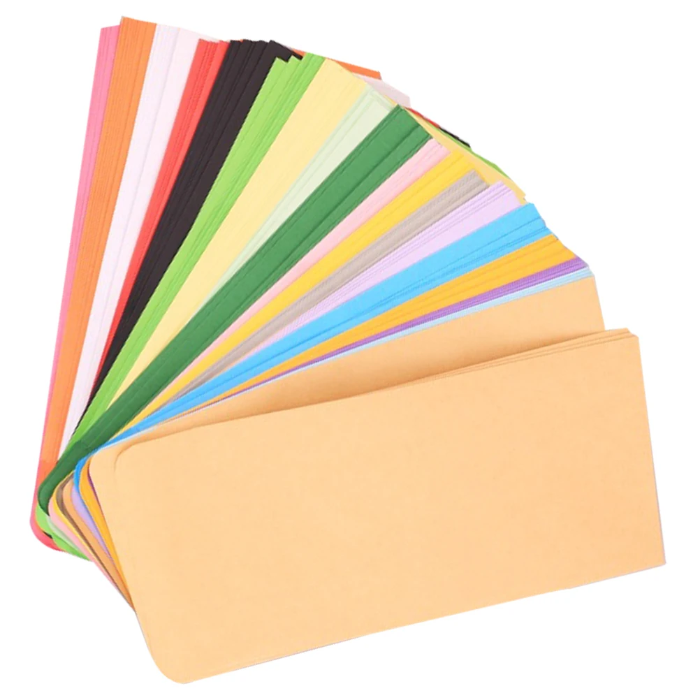 

50pcs Envelopes Cash Storage Organizer Bills Paper Square Wallet Pouch Colored Blank DIY Money Saving Challenge