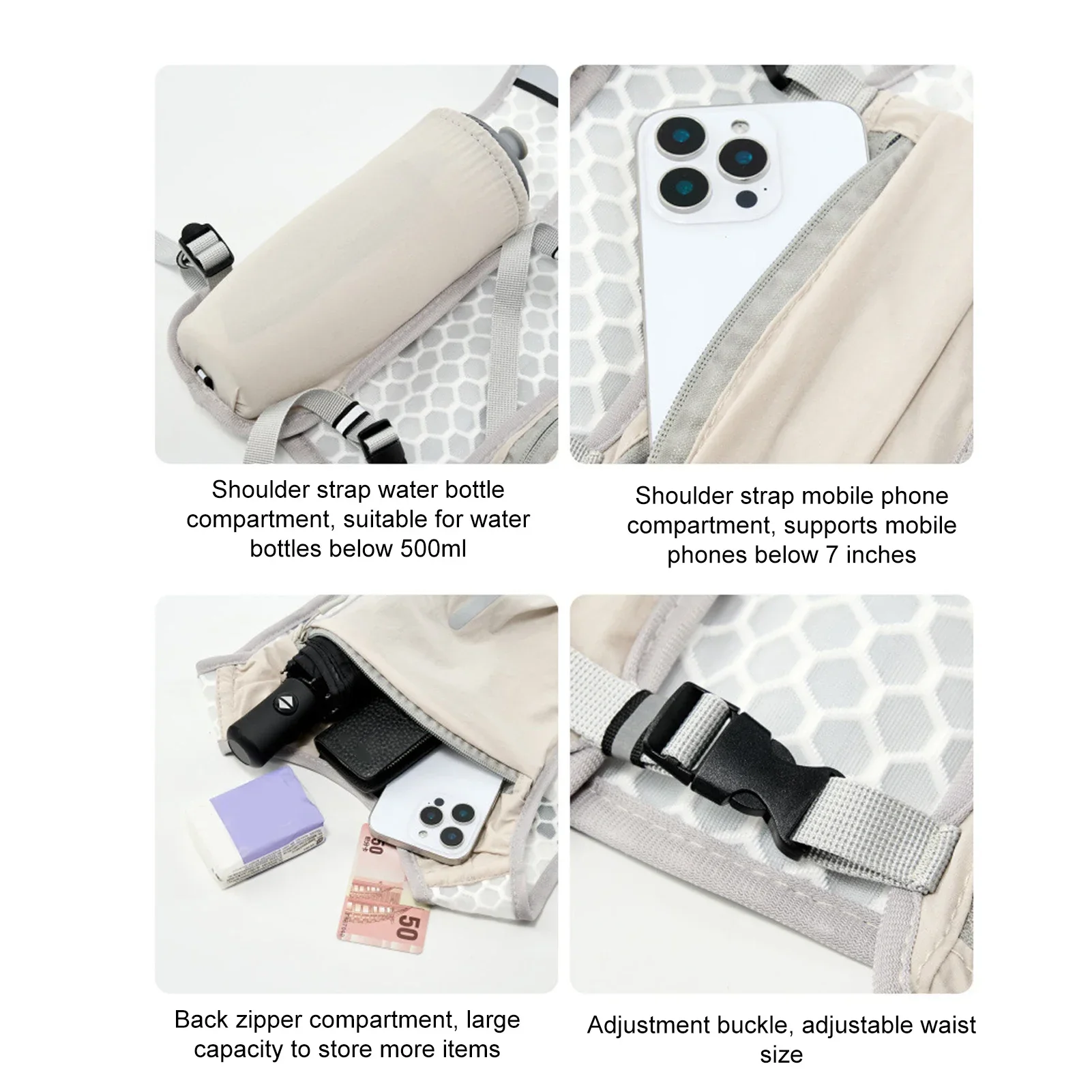 Running Vest Water Backpack Hydration Ultralight Running Pack Reflective Backpack For Women Men Hiking Trail Marathon Cycling