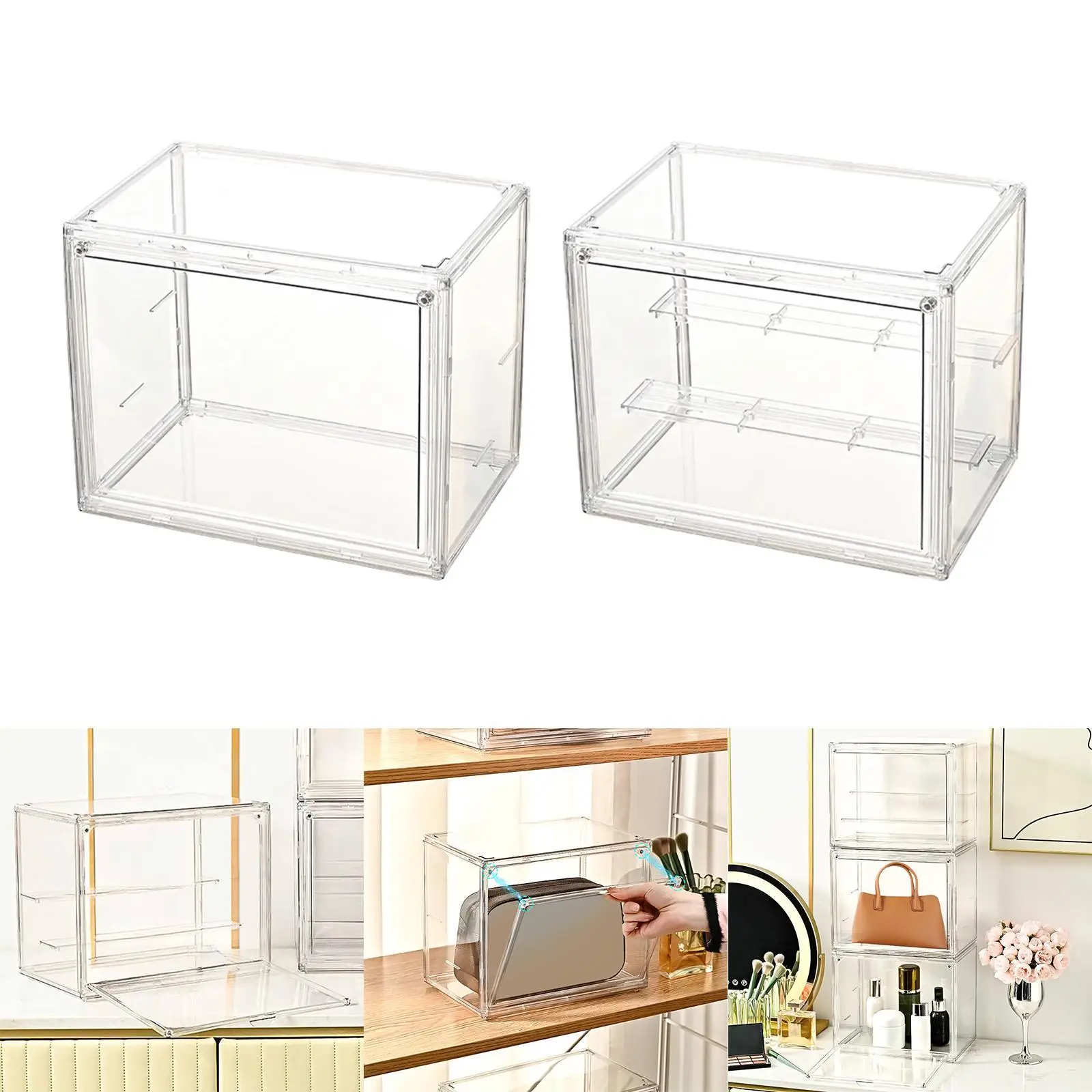 

Clear Figure Display Case Storage Box Waterproof Dustproof Collectibles Showcase