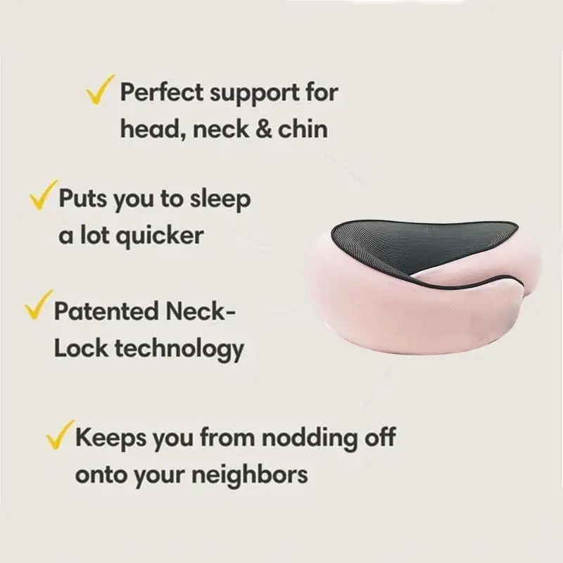 Travel Car Memory Foam Neck Support for Flight  Portable Auto Headrest Pillow Adjustable Traveling Pillow Accessories for Sleep