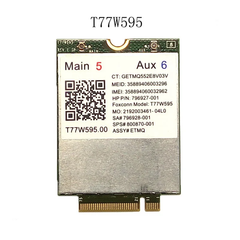 Hot sale Lt4120 X5 LTE T77W595 796928-001 4G WWAN M.2 150Mbps Modem for Probook/EliteBook 820 840 850 745 G3 640 650 645 G2