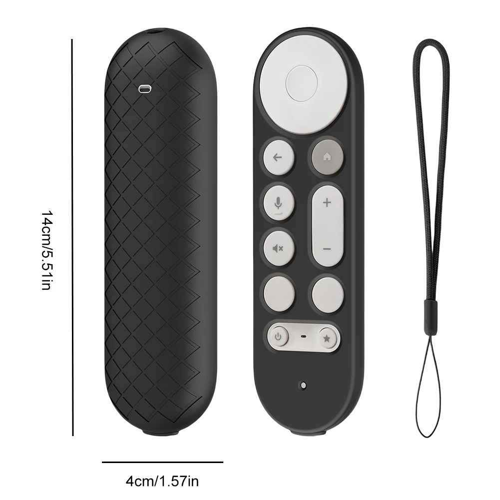 Silicone Remote Case Anti-Slip TV Remote Control Case with Lanyard Remote Protective Case Remote Cover for Google TV Streamer 4K view 6