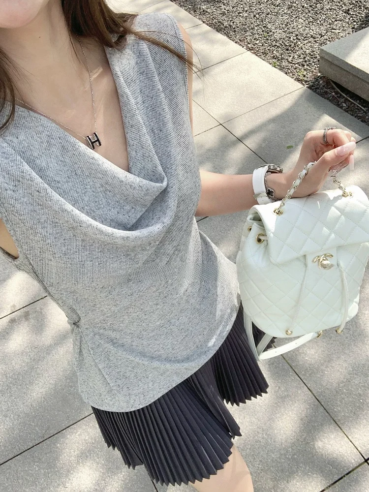 

Летняя женская футболка Slim Fit с широкими плечами и асимметричным вырезом, свободный крой, из смесового полиэстера и льна