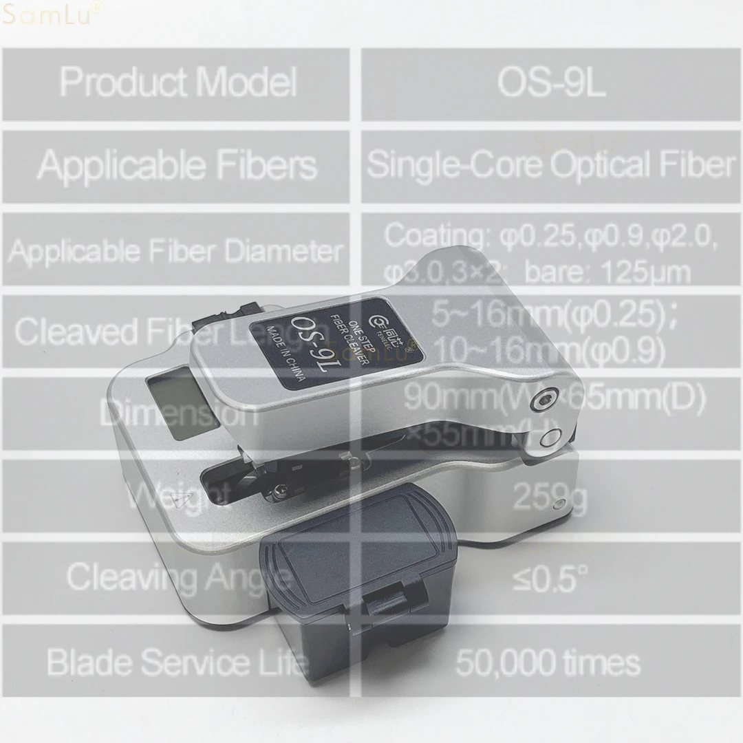 OS-9L Hot-sale One Step Cleaver Long Blade Life Optical Fiber FTTH,FTTX Fiber Optic Cleaver with Counting function