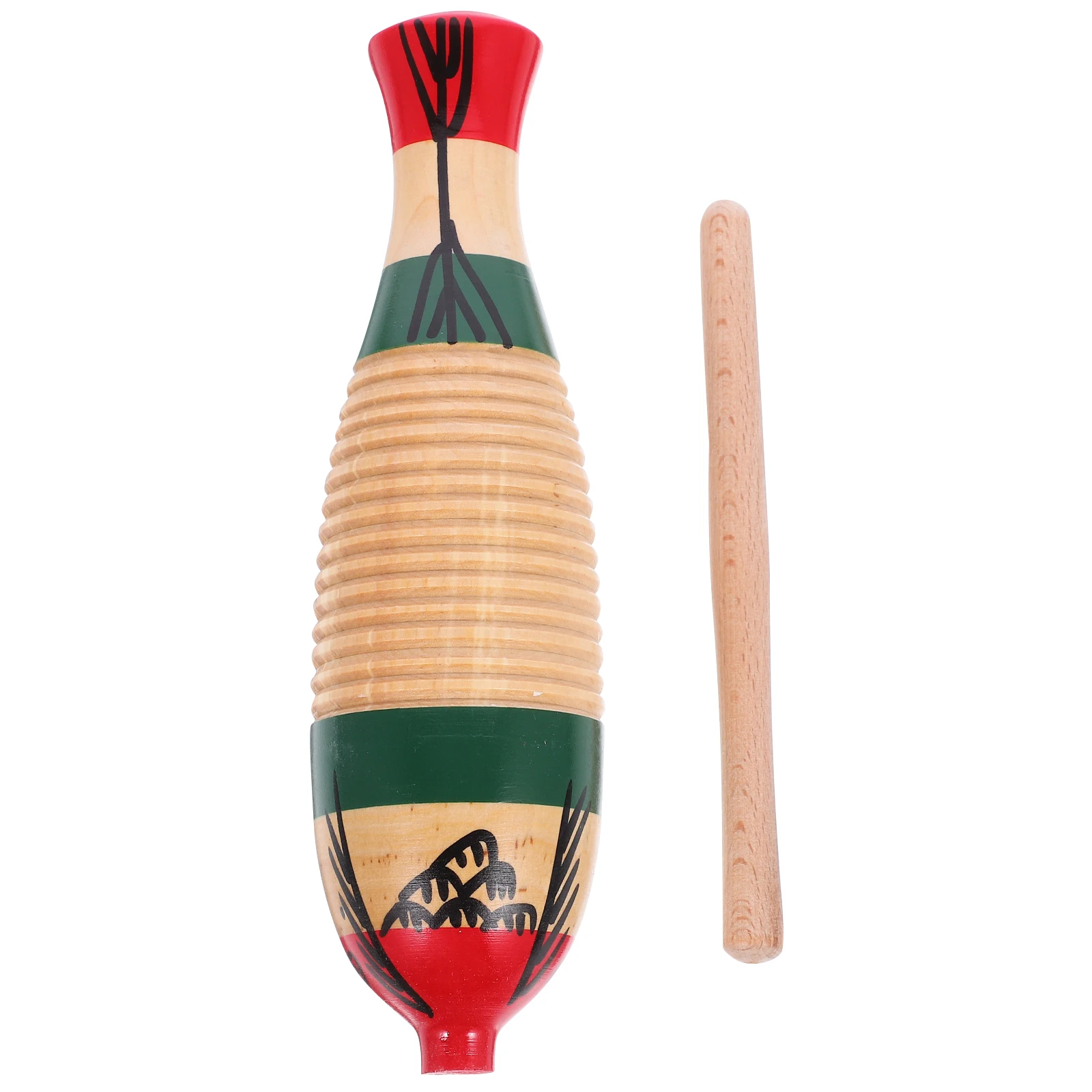 

Wooden Guiro Percussion Instrument for Toddler Kids Musical Educational Fish-shaped Beginner Instruments Safe Material