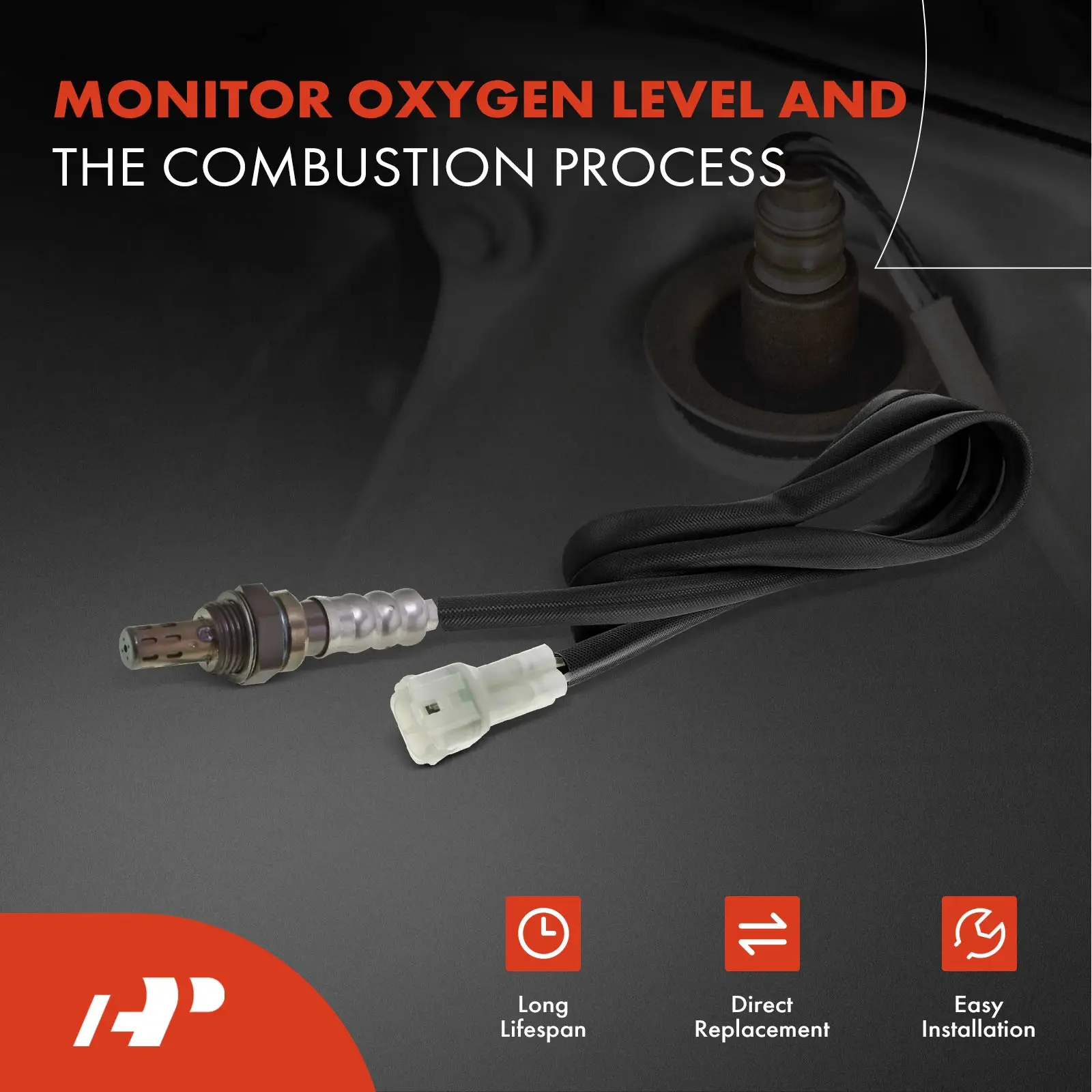 A-Premium O2 Oxygen Sensor with 4-Blades for Honda GL1800 Gold Wing 2007 2008 Rectangle M18