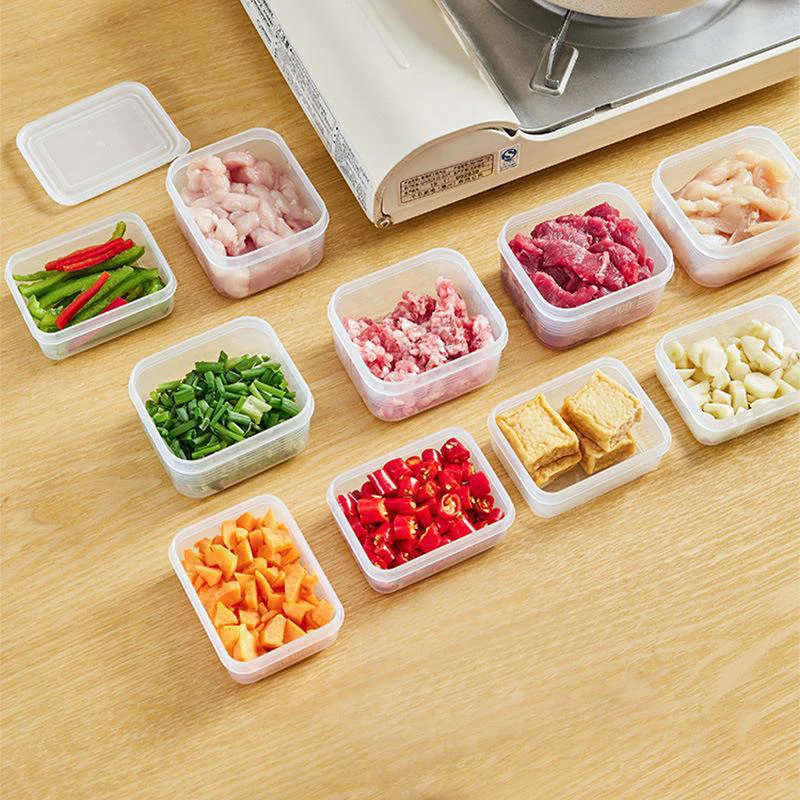1pc Refrigerator Fresh-keeping Storage Box Food Grade Fruit Meat Freezing Sealing Box Kitchen Storage Case