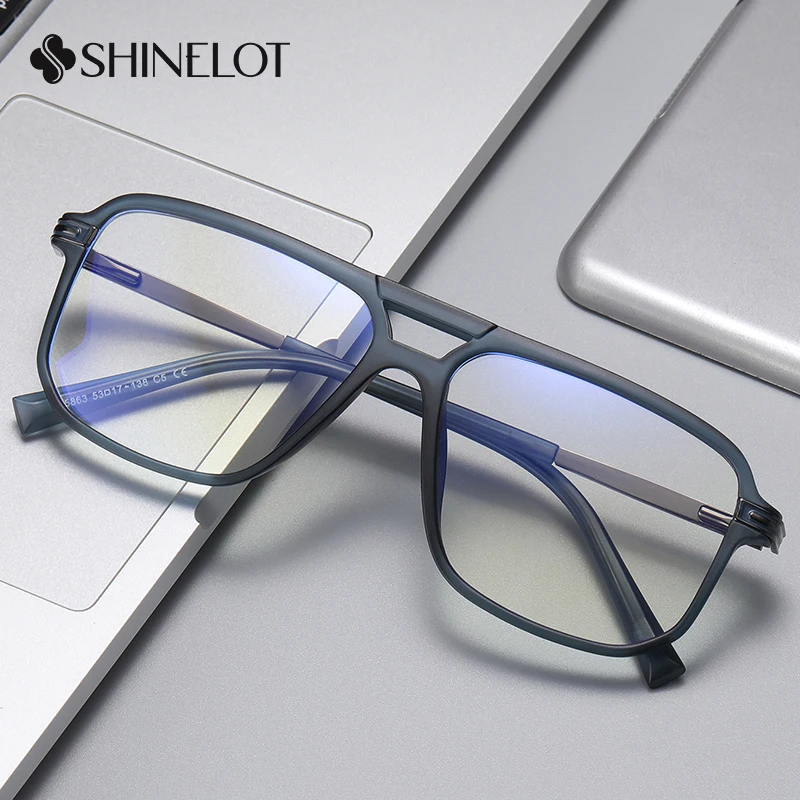 

95863 Rectangle Men Eyeglasses Frame Male Technology Oriented Glasses Teenage All Face Shapes Adolescent Reading Eyewear