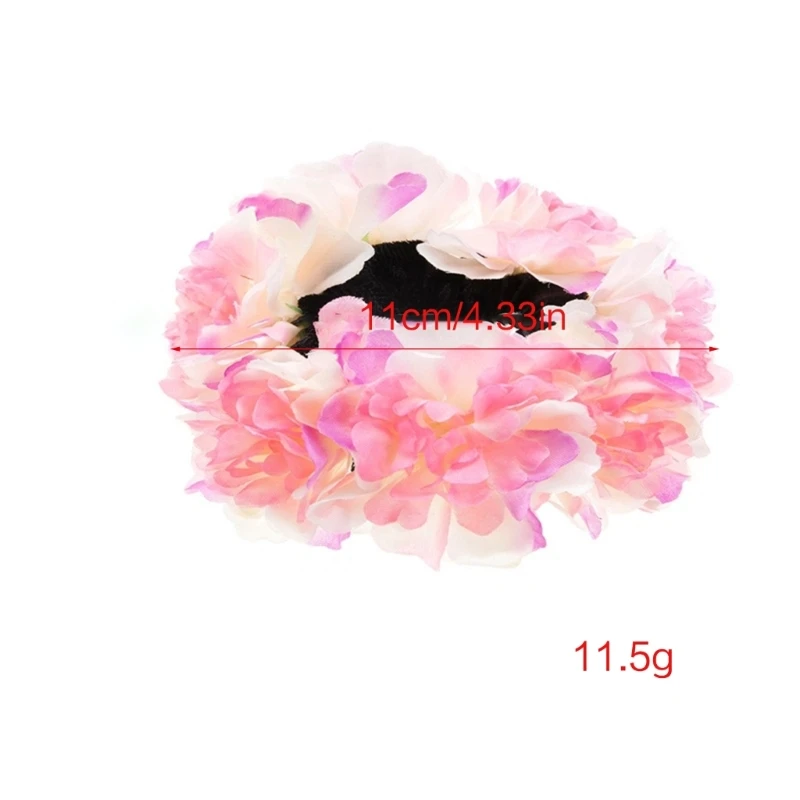 Flower Ponytail Holder Flower Hair Scrunchies For Women Rose Scrunchies Flower Elastic Band Flower Hair Tie Hair Rope