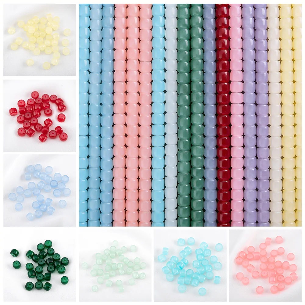 

120pcs/bag 8.5mm Multi-color Glass Beads Bulk Non-fading Beads for DIY Bracelets Necklaces Jewelry Handmade Making Accessories