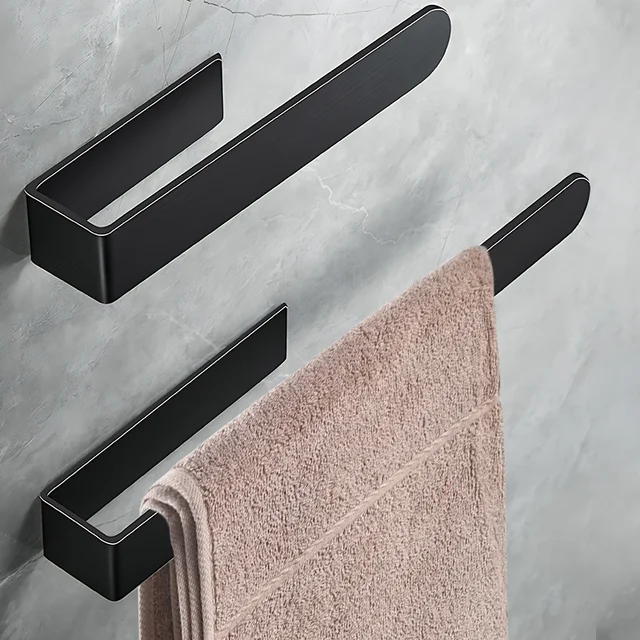 Black bathroom hand towel holder hotsell