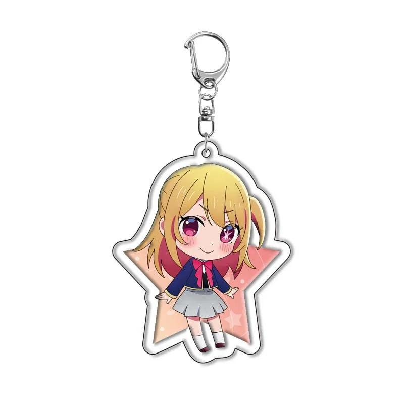 Acrylic Key Chain Animation Derivatives Hoshino Aquamarin Hoshino Rubii Hoshino Ai Q-version Pendant Colour Kawaii Creative