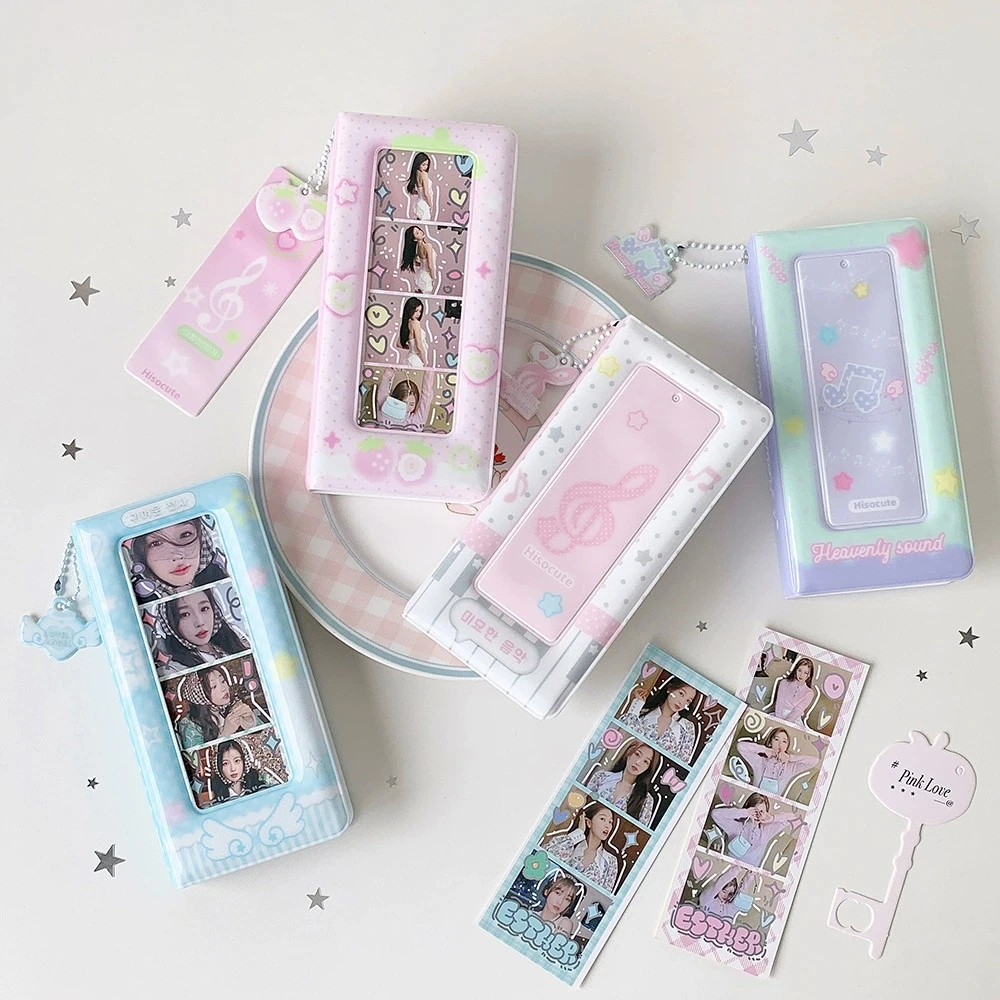 Colorful Photo Booth Frames - Photo Booth Album for 2X6 Inch Photo Strips Wedding Album 2 X 6 Bookmark Holder 18 Pages 36 Photos