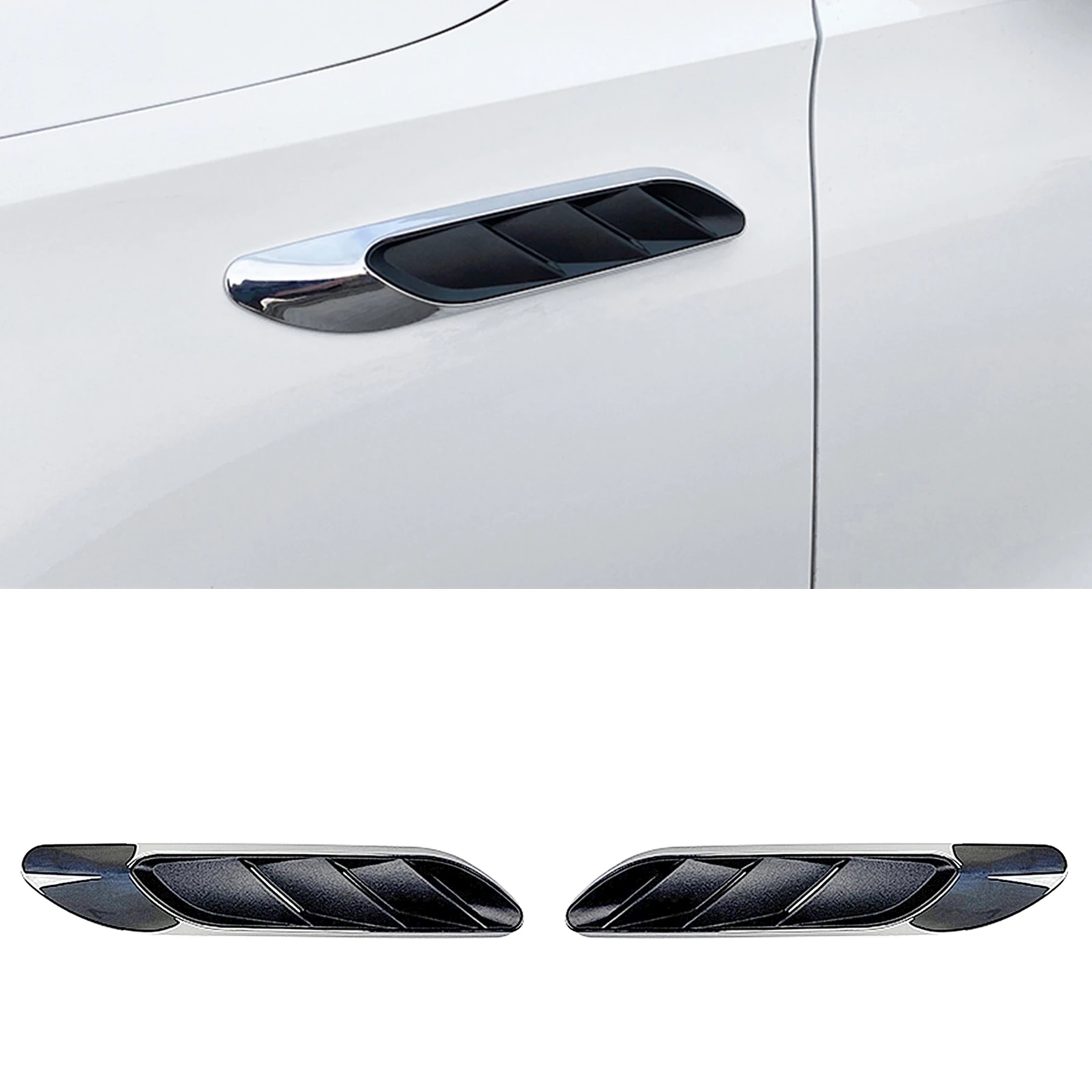 Fender Side Air Outlet Vent Trim For Mercedes Benz C Class W206 C200 AMG C63 2022-2023 Intake Flow Duct Cover Molding Shade